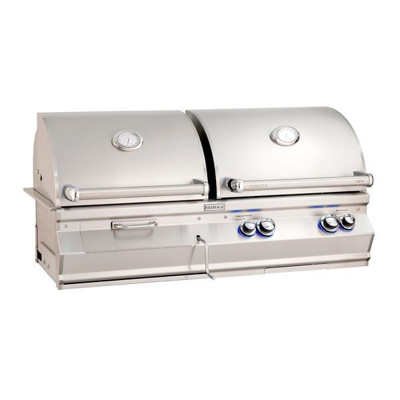 Fire Magic Aurora A830I 46" Built-In Grill with Lights and Analog Thermometer, Natural Gas and Charcoal Combo (A830I-7EAN-CB)