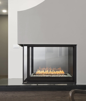Montigo Divine H Series 38" Direct Vent Contemporary Pier Multi-Sided Fireplace with IPI Ignition, Natural Gas (HL38PFNI-2)
