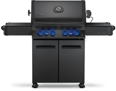 Napoleon Phantom Prestige™ 500 Matte Black 4 Burner Grill with Infrared Side and Rear Burners and Rotisserie Kit, Natural Gas (P500RSIBNMK-3-PHM)