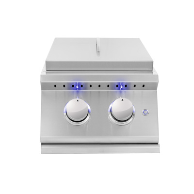 Summerset Sizzler Pro Built-In Double Side Burner with LED Illumination, Natural Gas (SIZPROSB2-NG)
