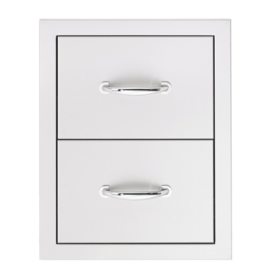 Summerset 17" Stainless Steel Double Drawer (SSDR2-17)