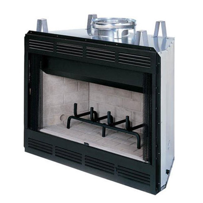 Superior WCT2000 Series 36" Louvered Traditional Fireplace with White Stacked Refractory, Wood Burning (WCT2036WSI) (F0686)