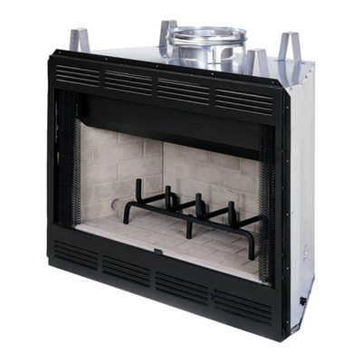 Superior WCT2000 Series 42" Louvered Traditional Fireplace with White Stacked Refractory, Wood Burning (WCT2042WSI) (F0690)