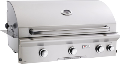 American Outdoor Grill (AOG) L Series 36" Built-In 3 Burner Grill with Lights and No Back Burner, Natural Gas (36NBL-00SP)