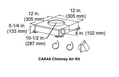 CHIMNEY AIR KIT (FOR SL300 SERIES CHIMNEY SYSTEMS ONLY)