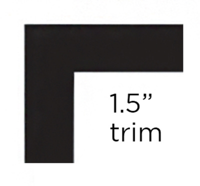 Empire Comfort Systems 1 ½” Matte Black Beveled Decorative Frame for Boulevard 48” Linear Fireplaces (DF482VBL)