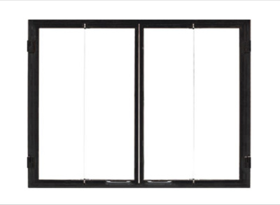 Majestic Original Bi-Fold Glass Doors, Black (DFG4036BK)