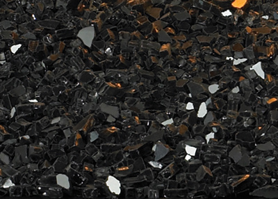 Empire Comfort Systems 1/4" Black Polished Crushed Glass, Approx. 1 sq. ft. (DG1BKP)
