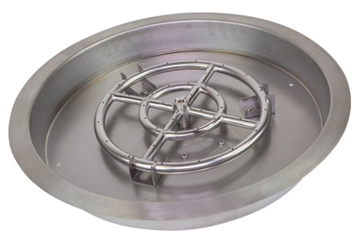 Athena 19" Stainless Steel Drop-In Round Pan with 12" Burner (DIP-RD-19)