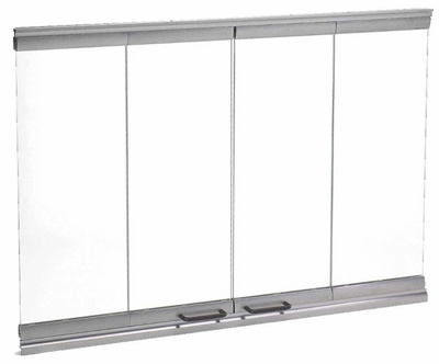 Majestic 36” Brushed Stainless Steel Bi-Fold Glass Doors (DM1036S)