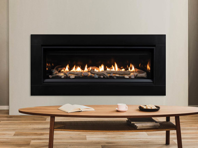 Superior Matte Black Decorative Surround for the DRL2055 and DRL3555 Fireplaces (F4242) (DS-BLK-RNCL55)