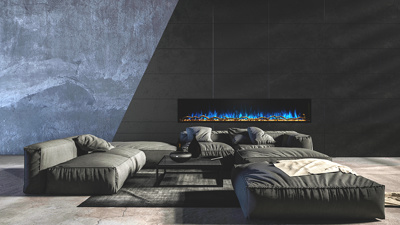 Modern Flames Landscape Pro Slim 96" Built-In Linear Fireplace, Electric (LPS-9614)