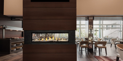 Napoleon Luxuria 62" See-Through Direct Vent Linear Gas Fireplace, Electronic Ignition (Fireplace & Glass) (LVX62N2X)
