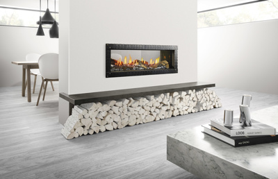 Heat & Glo MEZZO 36" See-Through Direct Vent Linear Gas Fireplace with IntelliFire Touch Ignition (MEZZO36ST-C)