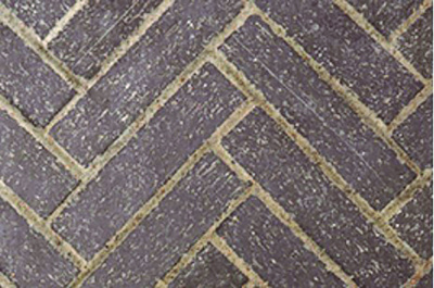 Superior Mosaic Masonry™ Midnight Split Herringbone Brick Liner (F4546) (MOSAIC48MISH)
