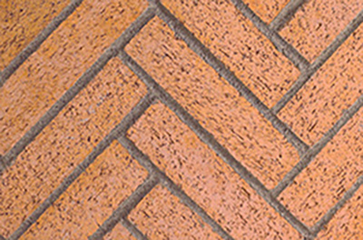 Superior Mosaic Masonry™ Warm Red Split Herringbone Brick Liner (F0355) (Mosaic50M5 Georgian Warm Red Split HB)