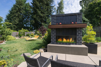 Majestic 48" Lanai Single-Sided Linear Outdoor Gas Fireplace with IntelliFire Ignition (ODLANAIG-48)