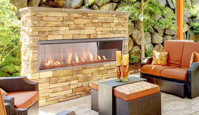 Superior VRE4600 Series 48" Vent-Free Linear Outdoor Fireplace, Electronic Ignition (F4834) (ODLVF48ZEN)