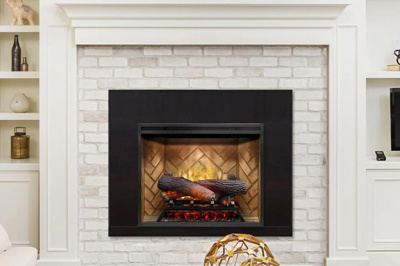 Dimplex Revillusion® 24" Built-In Firebox with Revillusion® Flame Technology and Herringbone Backer (RBF24DLX)