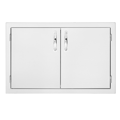 Summerset 33" Stainless Steel Masonry Double Door 2022 Handle with Hinges (SSDD-33M)
