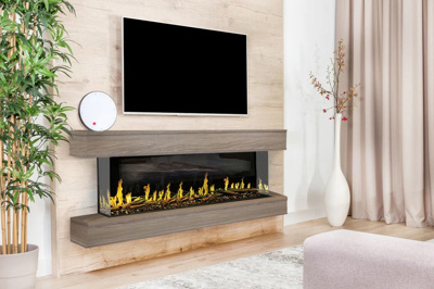 Modern Flames Orion Heliovision 60" Electric Fireplace Wall Mount Studio Suite, Costal Sand (WSS-OR60-CS)