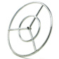 304 STAINLESS STEEL TRIPLE SPOKE FIRE RING. INCLUDES (1) 3/4" NPT PIPE PLUG, (1) ALLEN WRENCH (FRS48)