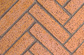Superior Mosaic Masonry™ Warm Red Split Herringbone Brick Liner (F0347) (MOSAIC42M5-GEORGIAN)
