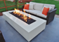 The Outdoor Plus Del Mar 84" Natural Grey Concrete Linear Fire Pit with Match Lit Ignition, Natural Gas (OPT-DEL8428-NGY-NG)
