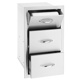 Summerset 17” Stainless Steel Vertical 2 Drawer & Paper Towel Holder 2022 Handle (was TDC-1) (SSTDC-17)