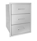 ****  DISCONTINUED  **** Wildfire 19" x 26" Stainless Steel Triple Drawer (WF-TDW1926-SS)