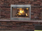 Superior WRE3000 Series 42" Traditional Outdoor Fireplace with White Herringbone Brick Panel, Wood Burning (WRE3042WH) (F0454)