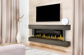 Modern Flames Orion Heliovision 76" Electric Fireplace Wall Mount Studio Suite, Driftwood Grey (WSS-OR76-DW)