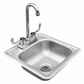 ****  WHILE SUPPLIES LAST - REPLACED BY SNK-15D  **** Summerset 15” x 15” Stainless Steel Drop-in Sink with Hot and Cold Faucet (was SNK-2) (SSNK-15D)