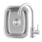 ****  WHILE SUPPLIES LAST - REPLACED BY SNK-19U  **** Summerset 19” x 15” Stainless Steel Undermount Sink with 360º Hot and Cold Faucet (SSNK-19U)